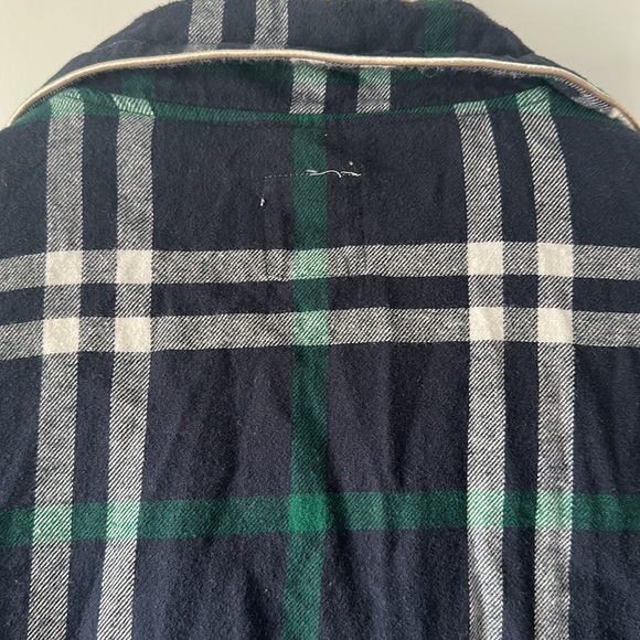 Chelsea Peers cotton revere top pajama in contrast check print - NAVY Medium - Picture 4 of 9